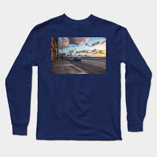 The Malecon, Blue Car, Havana, Cuba Long Sleeve T-Shirt